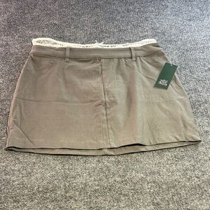 wild fable Olive-Taupe Mini Skirt with Branded Tag